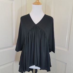 ZARA HI LOW BOHO CHIC BLOUSE NWT